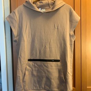 ASRV Tan/Taupe Cap Sleeve Hoodie sz L